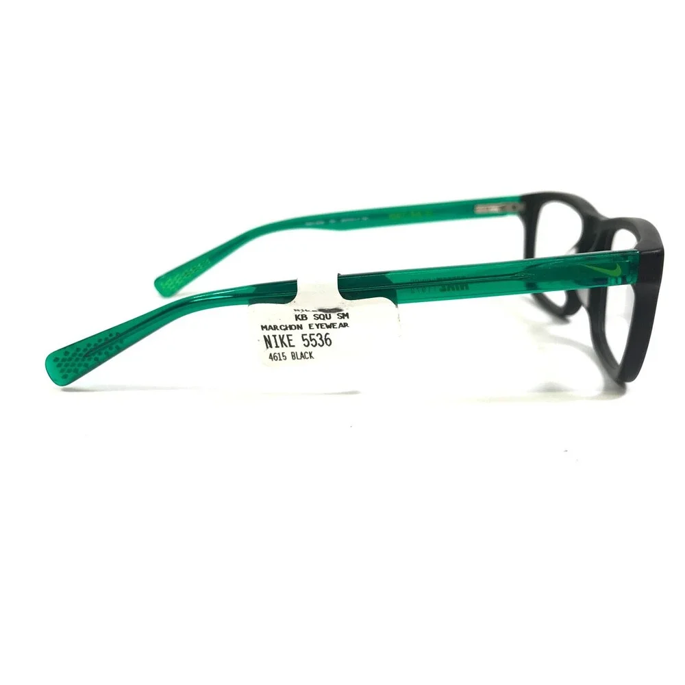 Nike Kids Eyeglasses Frames 5536 001 Black Clear Green Rectangular 46-15-125